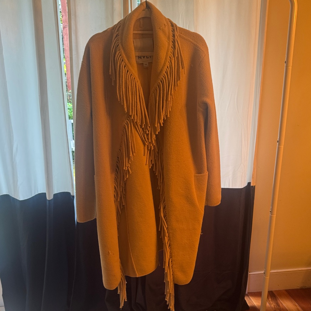 Nvlt Mustard Fringed Cardigan